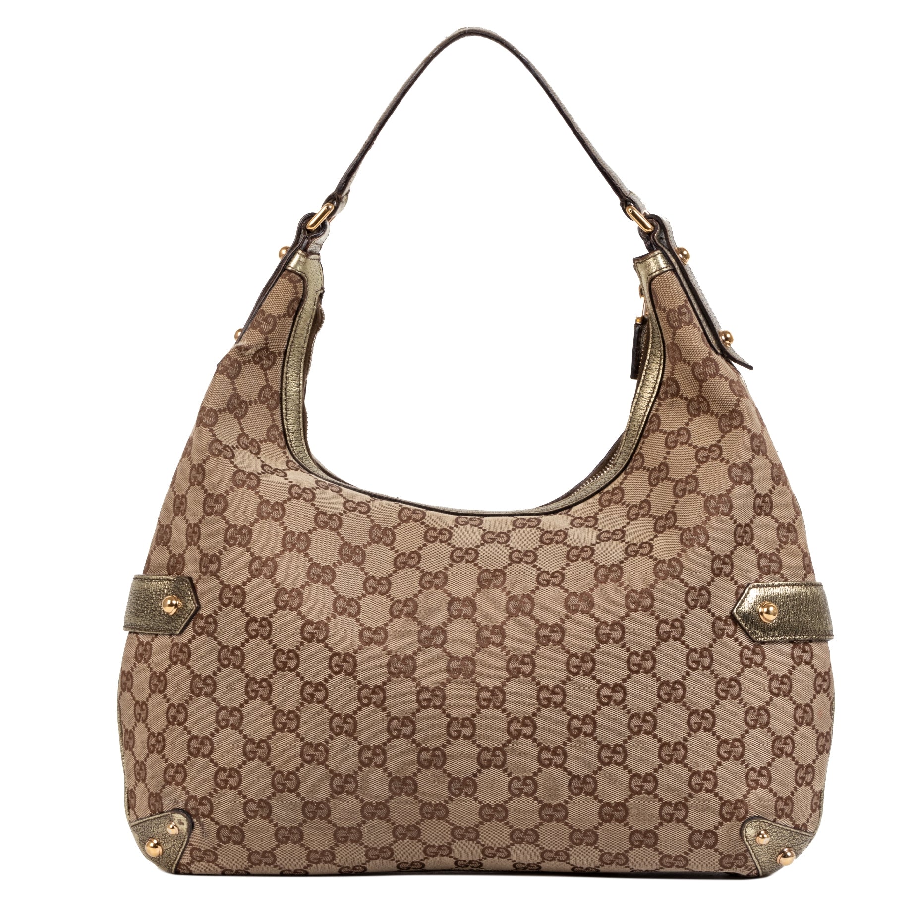 Gucci GG Monogram Metallic Hobo Bag