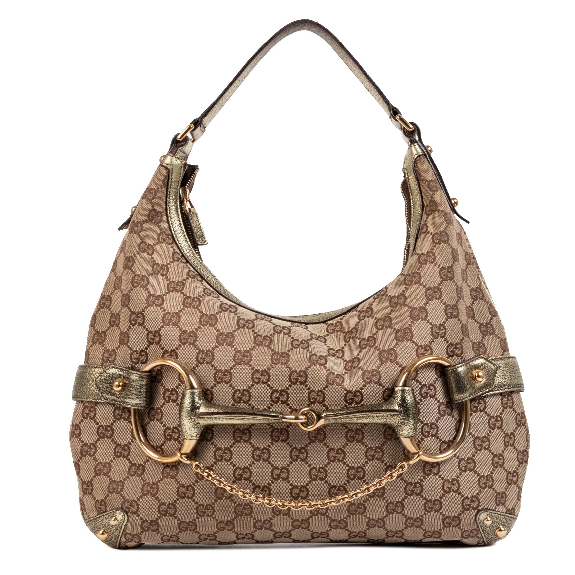 Sac hobo métallique à monogramme GG Gucci