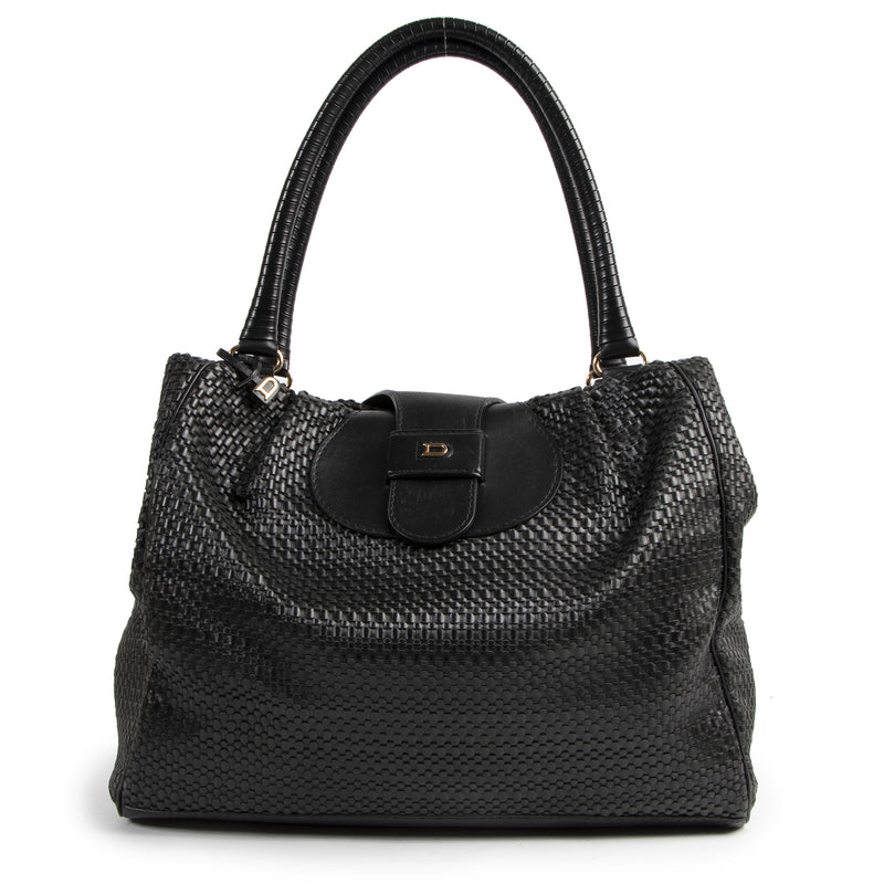Delvaux Black Toile De Cuire Clair Obscur Hobo Bag