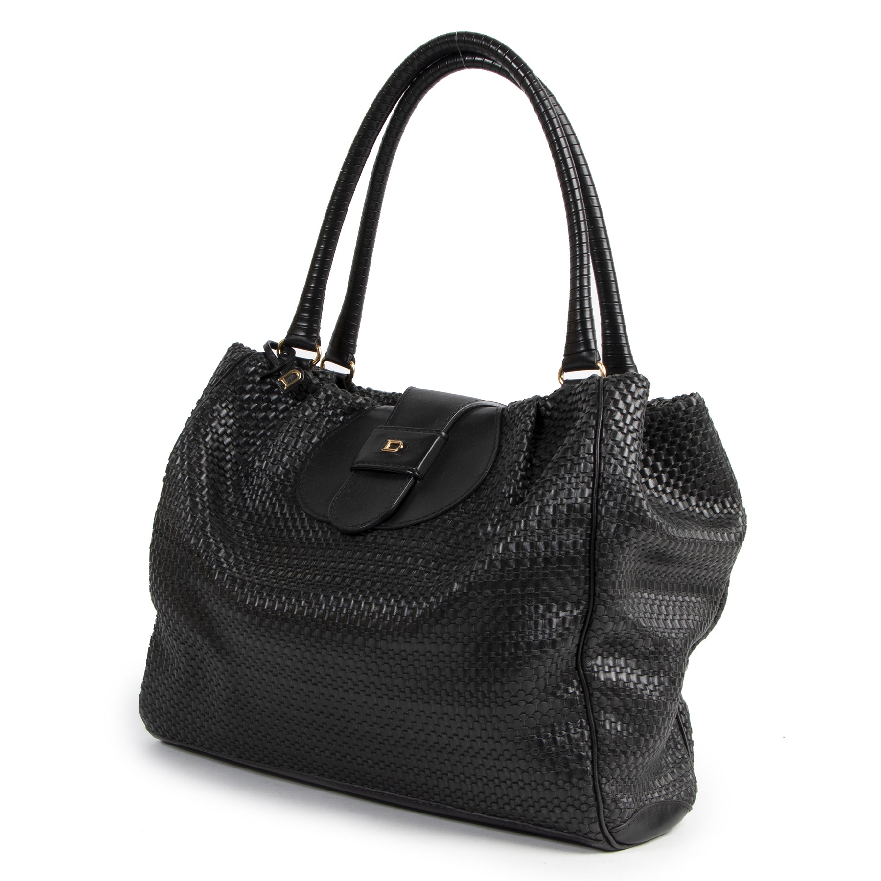 Delvaux Black Toile De Cuire Clair Obscur Hobo Bag