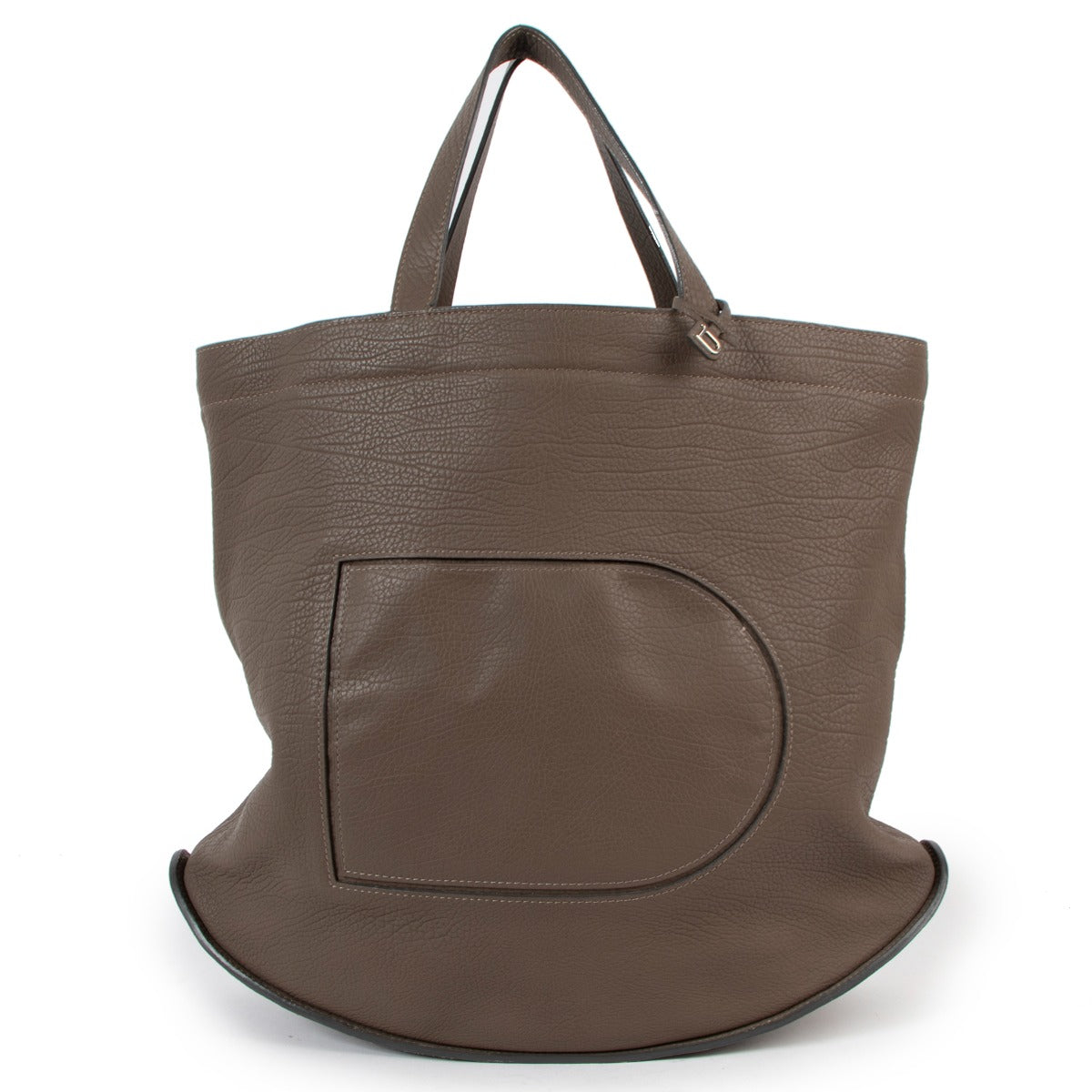 Delvaux Pin Cabas Tourterelle Crispy Calf Tote Bag