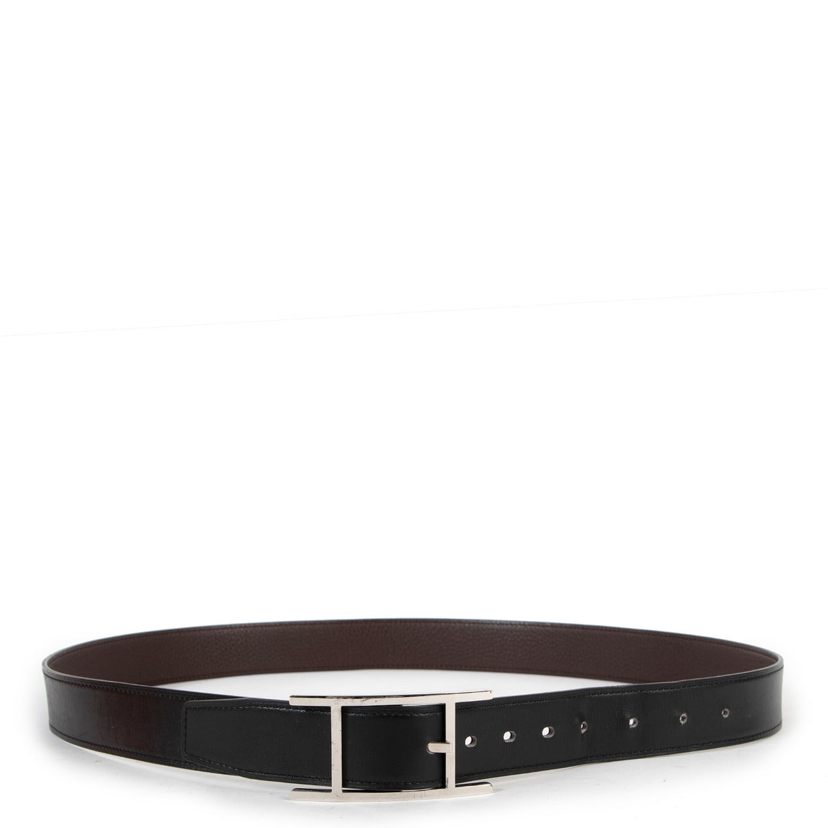 Hermès Reversible Black Box/Chocolat Togo Quentin Belt