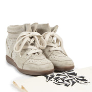 Authentic secondhand Isabel Marant Beige Suede Bobby Wedge Sneakers - Size 39 designer shoes fashion luxury vintage webshop safe secure online shopping