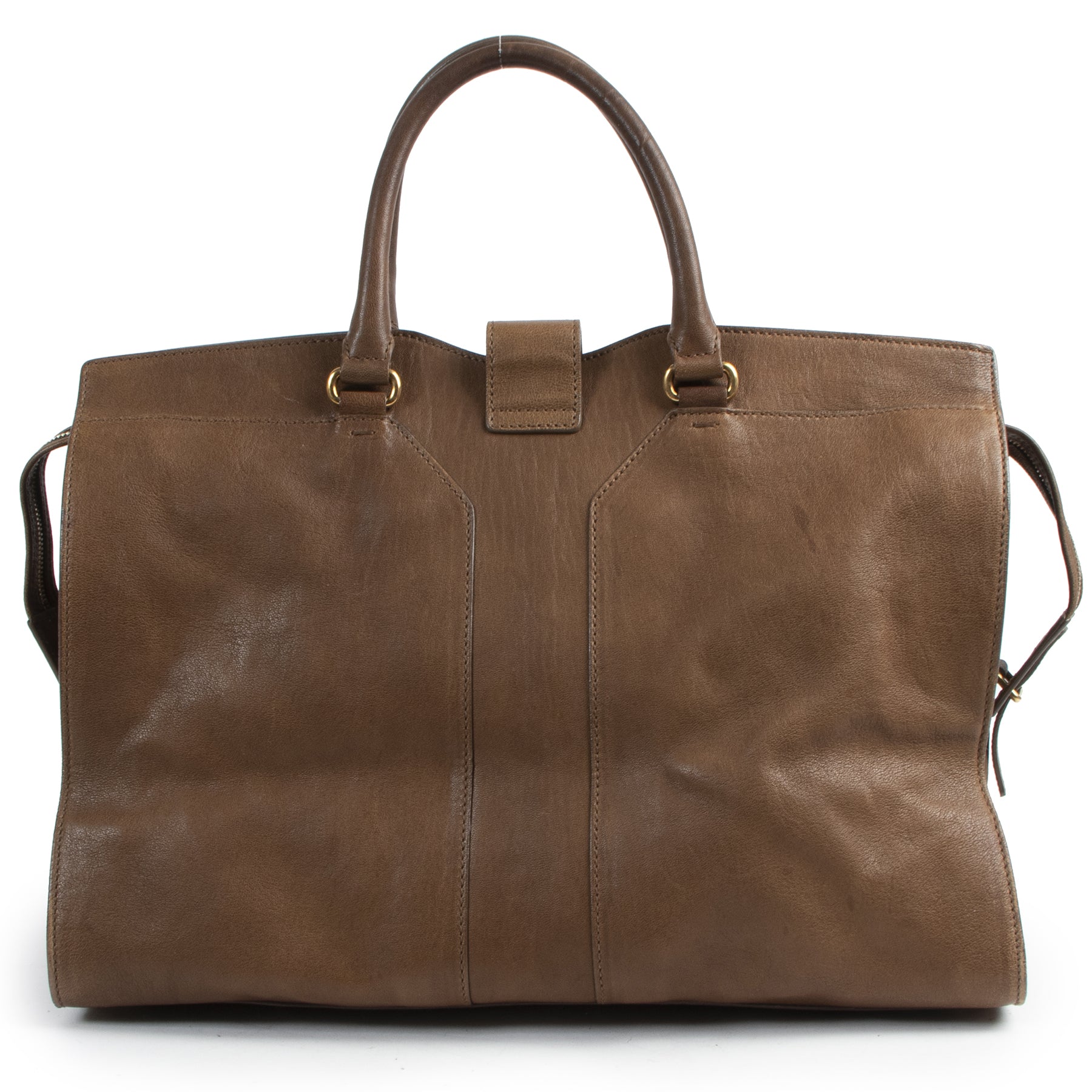 100% authentic Yves Saint Laurent Brown Y Cabas for the best price