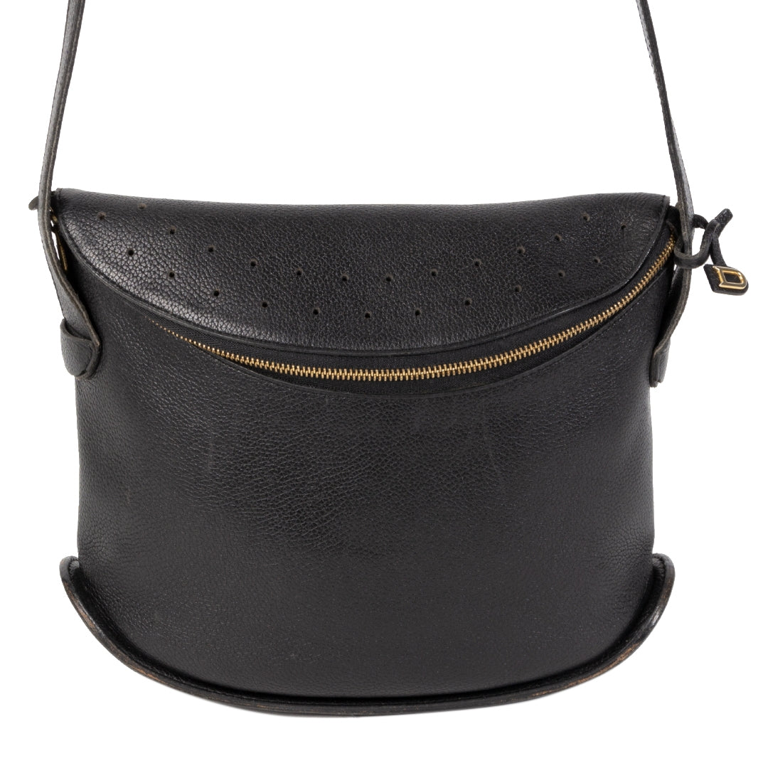 Authentieke Tweedehands Delvaux Black Idee Crossbody Bag juiste prijs veilig online shoppen luxe merken webshop winkelen Antwerpen België mode fashion