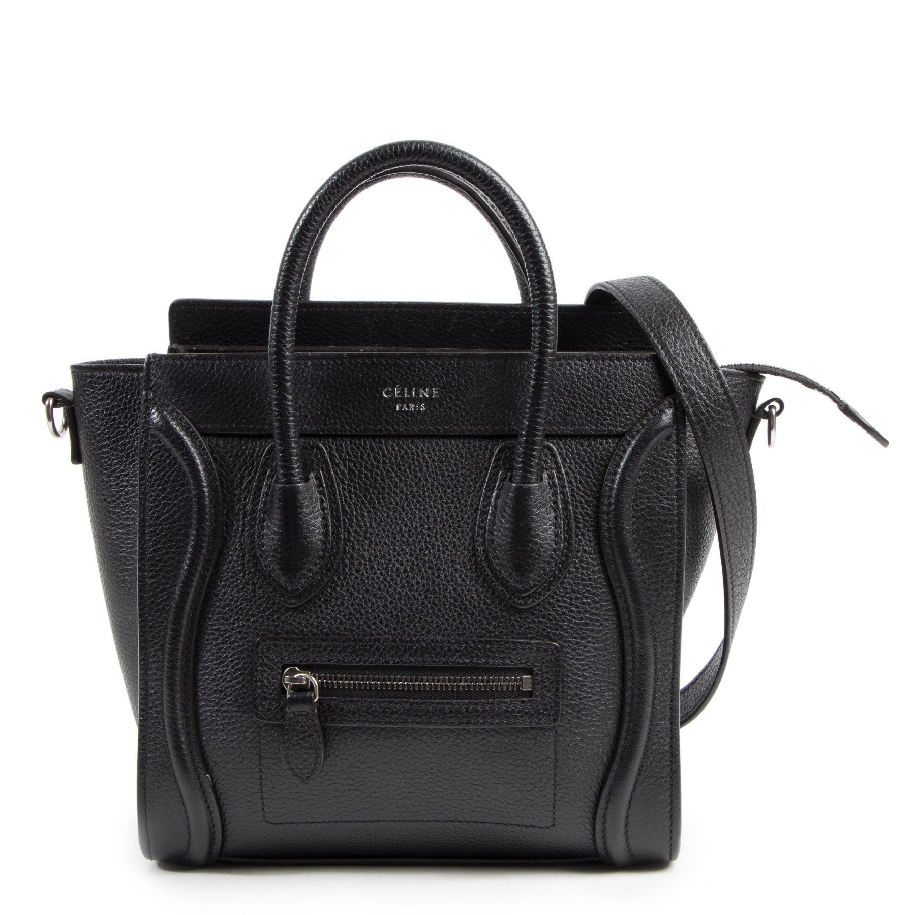 Céline Black Nano Luggage Tote bag mini version for the best price at Labellov