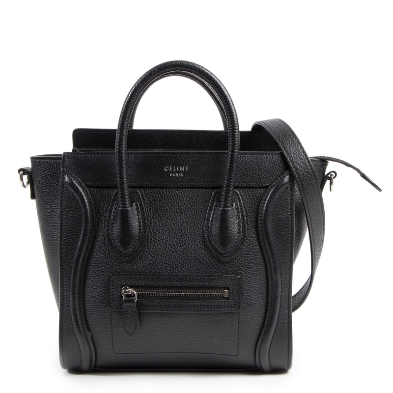 Céline Black Nano Luggage Tote bag mini version for the best price at Labellov