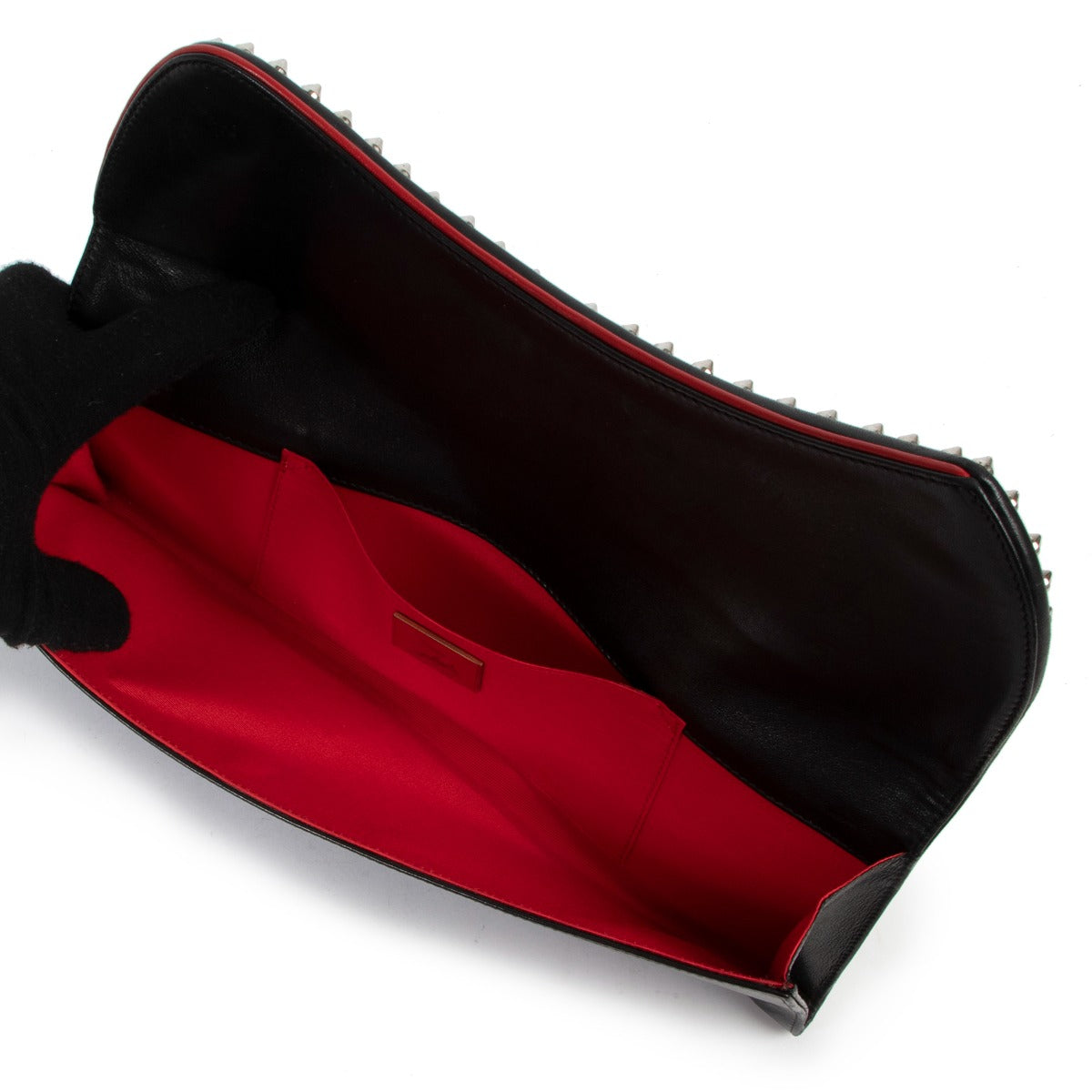 Christian Louboutin Black Pigalle Spikes Clutch
