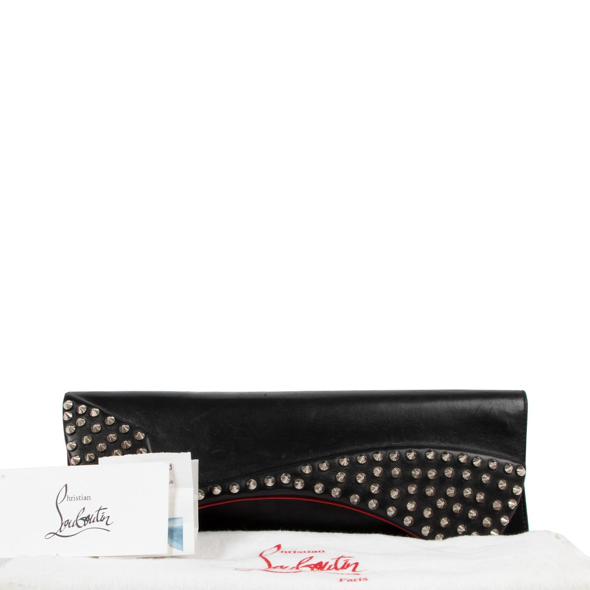 Christian Louboutin Black Pigalle Spikes Clutch