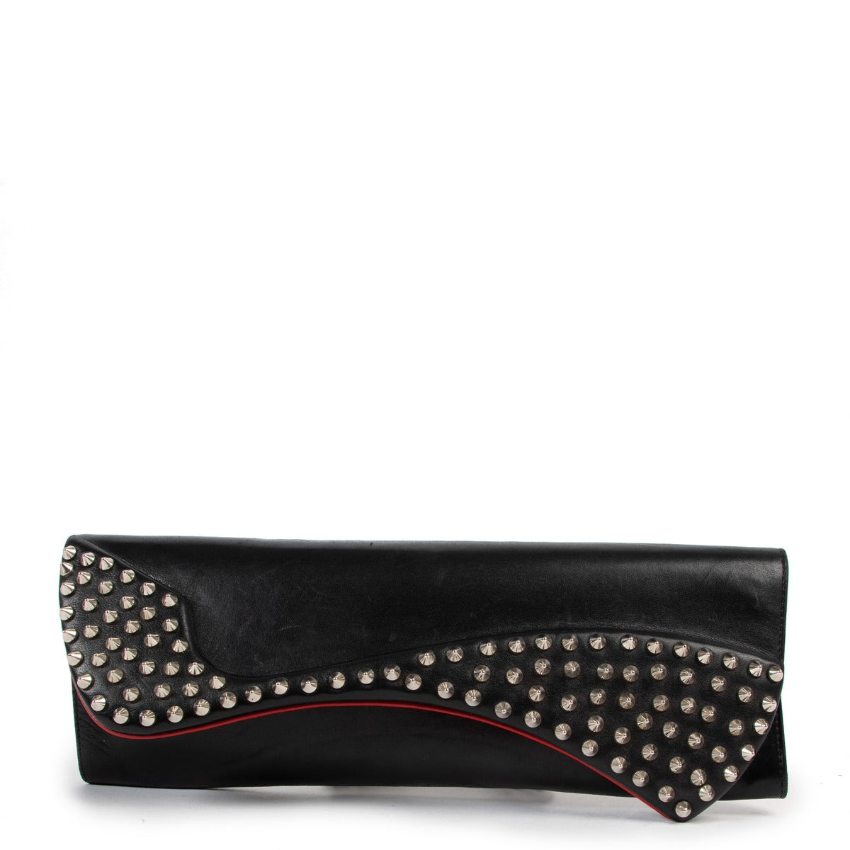 Christian Louboutin Black Pigalle Spikes Clutch