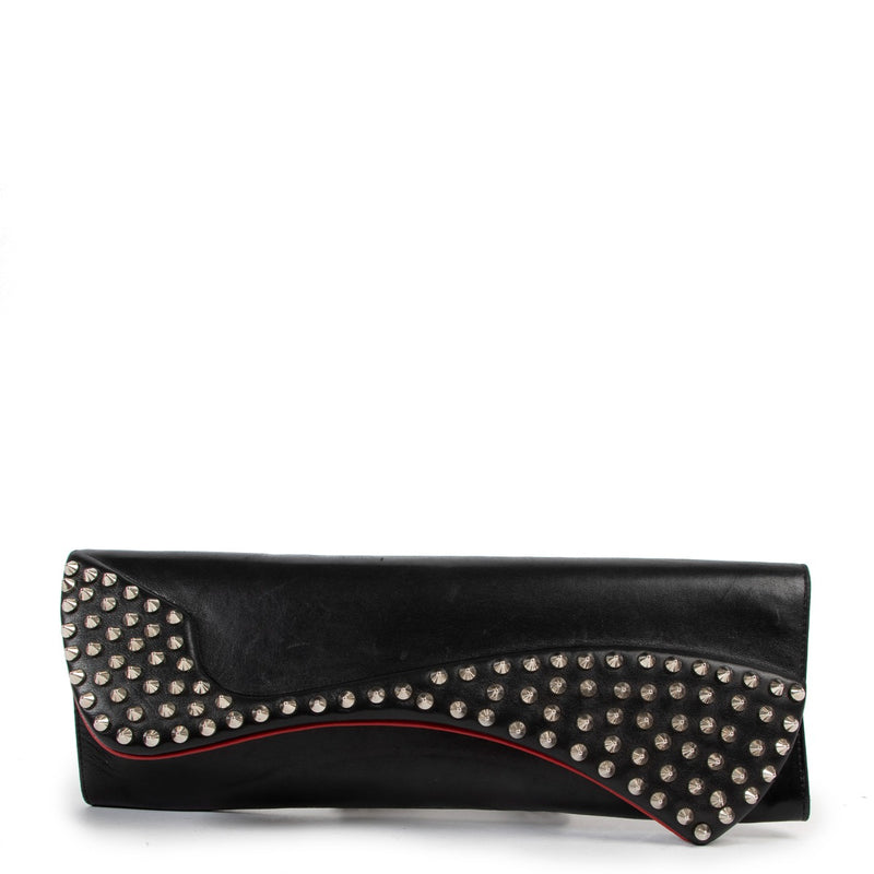 Christian Louboutin Black Pigalle Spikes Clutch