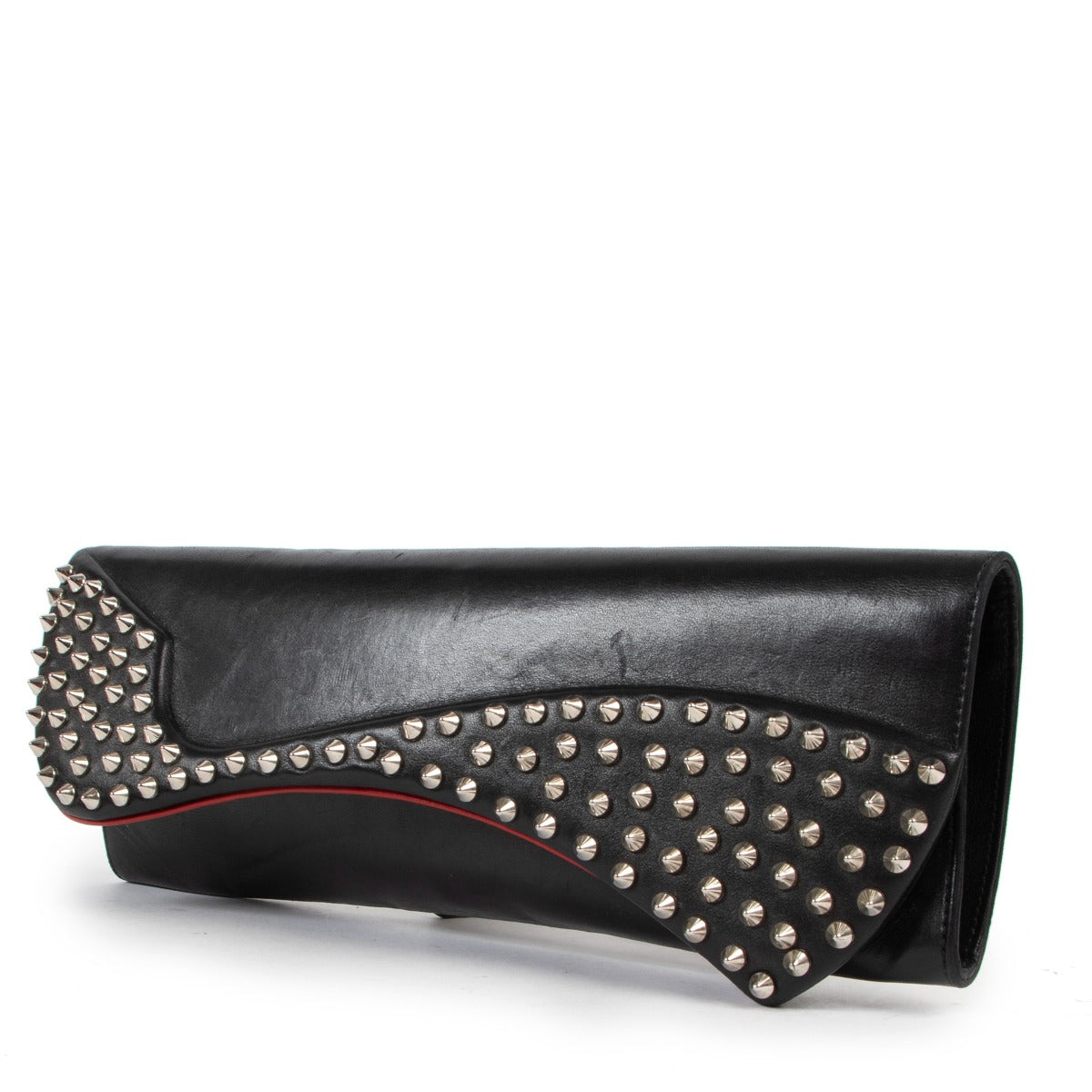 Christian Louboutin Black Pigalle Spikes Clutch