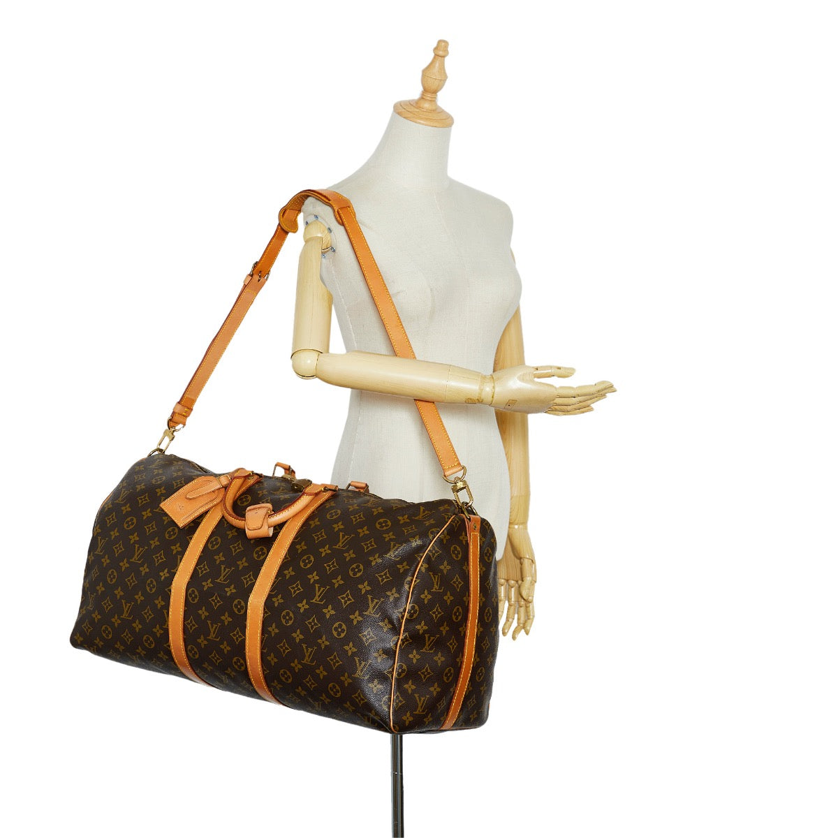 **nog niet online** Louis Vuitton Monogram Canvas Keepall 55 Travel Bag
