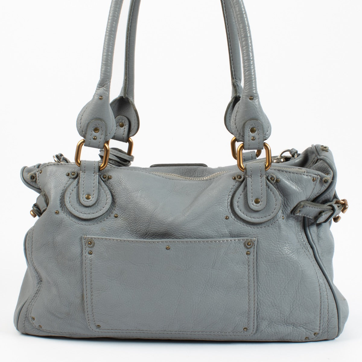 Shop 100% authentic Chloé Grey Padlock Shoulder Bag on Labellov.com