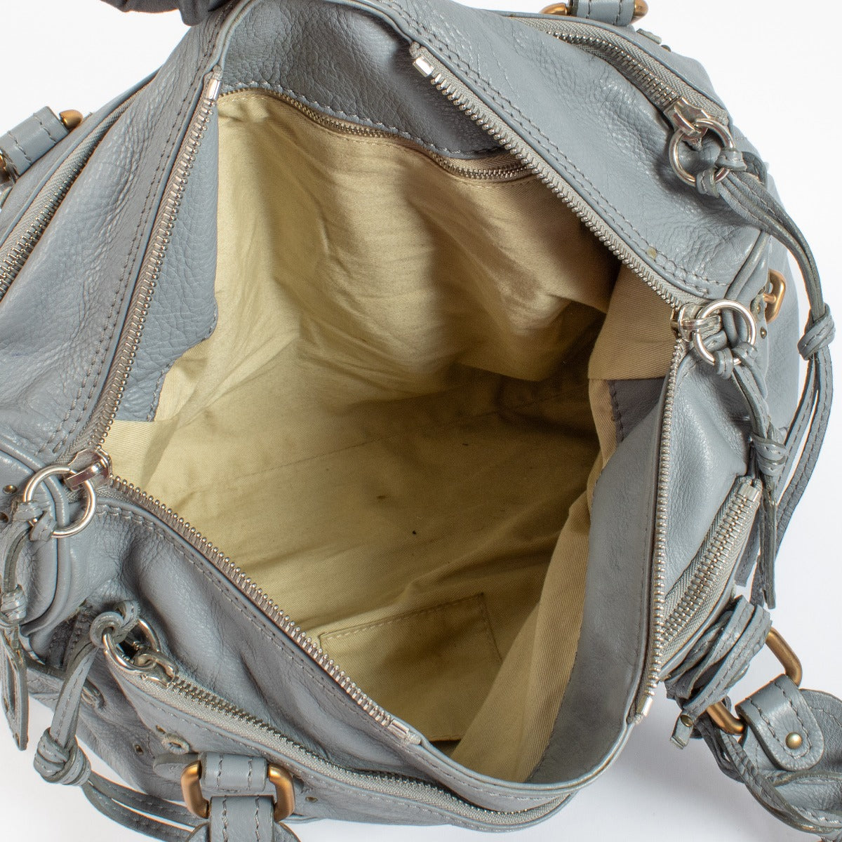 Shop 100% authentic Chloé Grey Padlock Shoulder Bag on Labellov.com