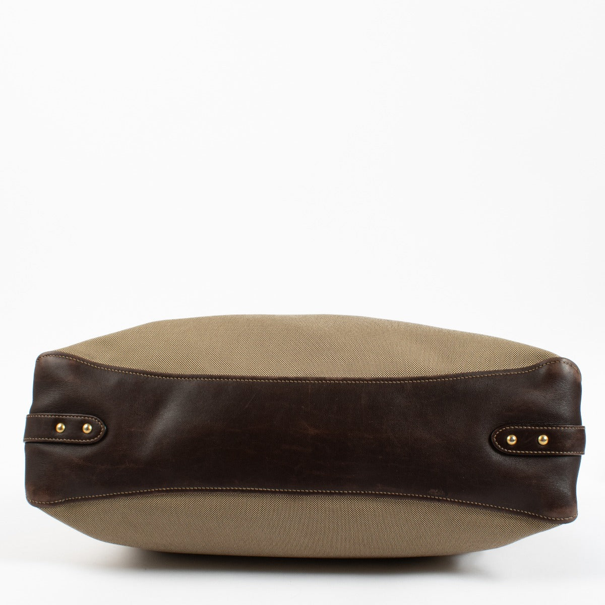 Authentic second hand Prada Beige Canvas Logo Shoulder Bag on Labellov.com