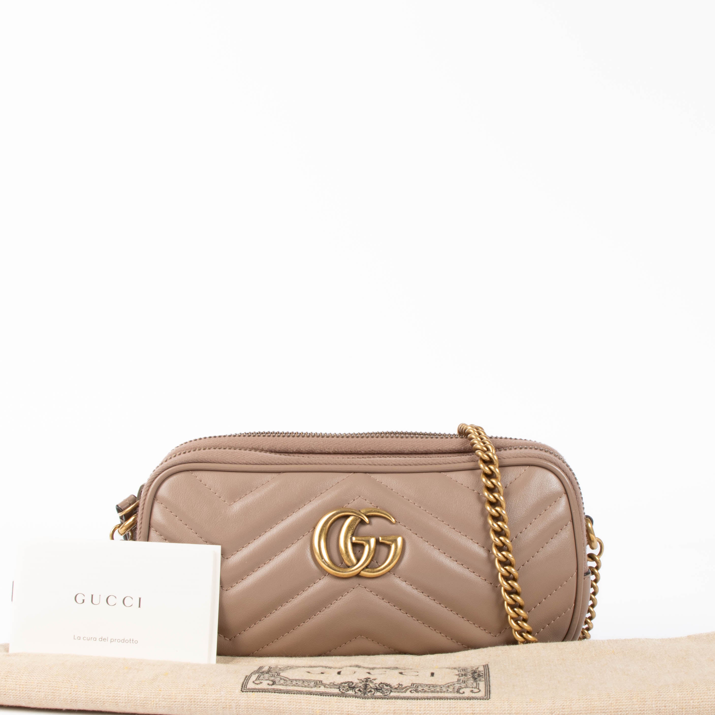 Gucci Beige GG Marmont Crossbody Bag – Labellov