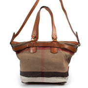 buy authentic vintage second hand Burberry Check Canvas Padlock Tote Bag at Labellov for the best price