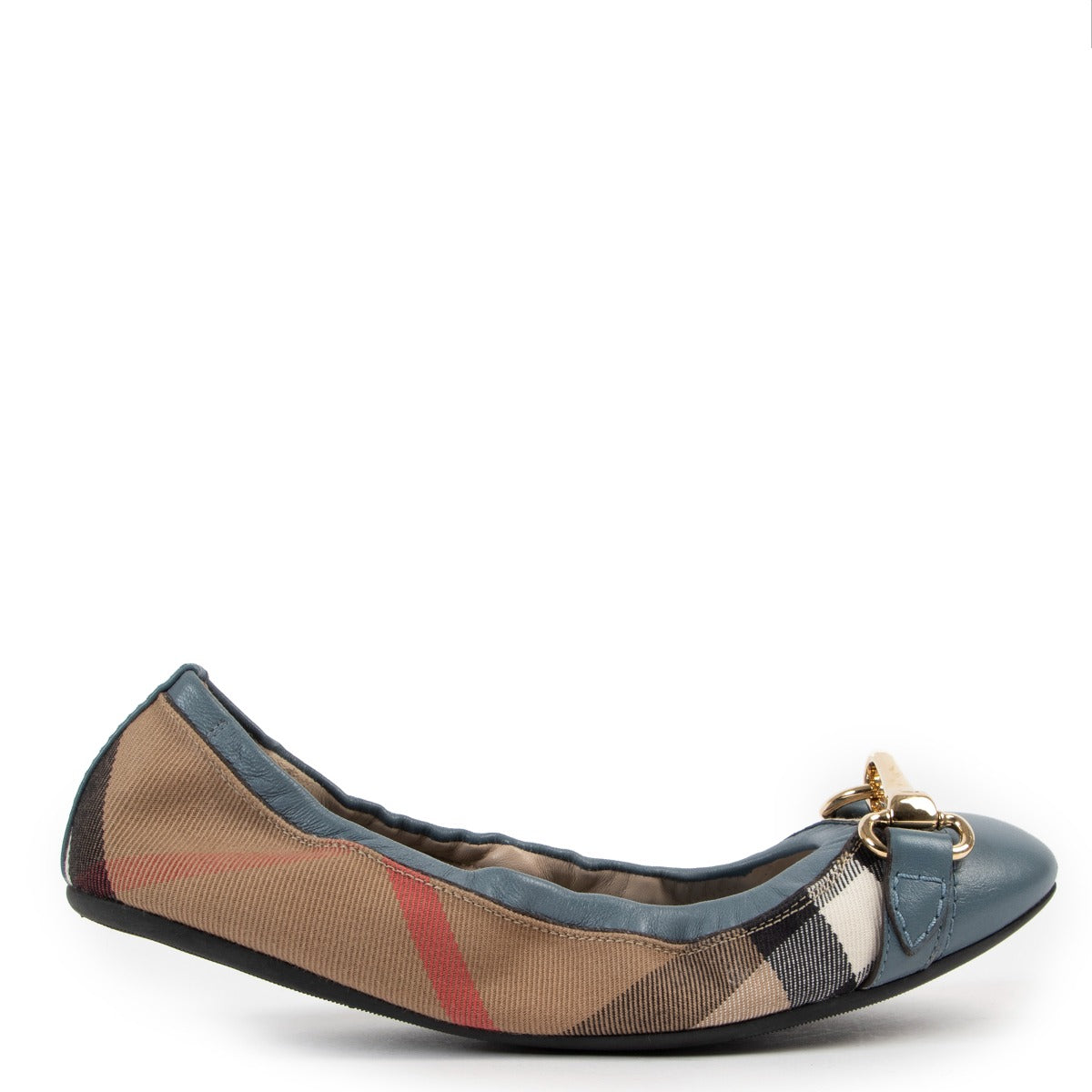 Shop safe online Burberry monogram ballerinas in very good condition, Burberry ballerina's in very good condition, Preloved Burberry ballerinas in very good condition