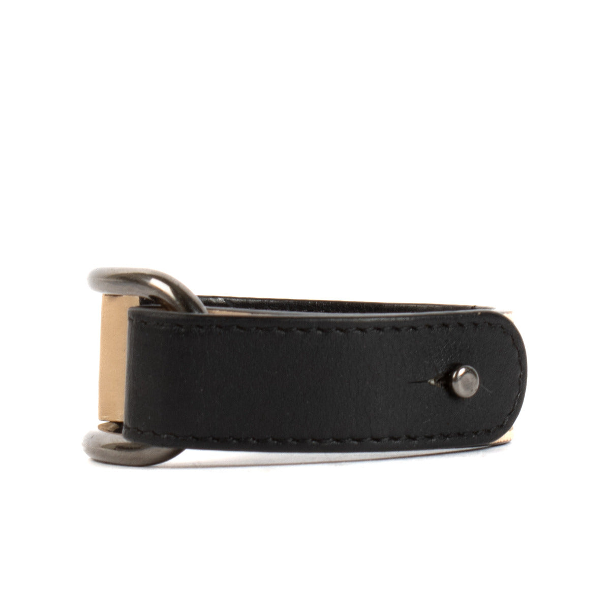 Bracelet Delvaux Givry bicolore noir et nude