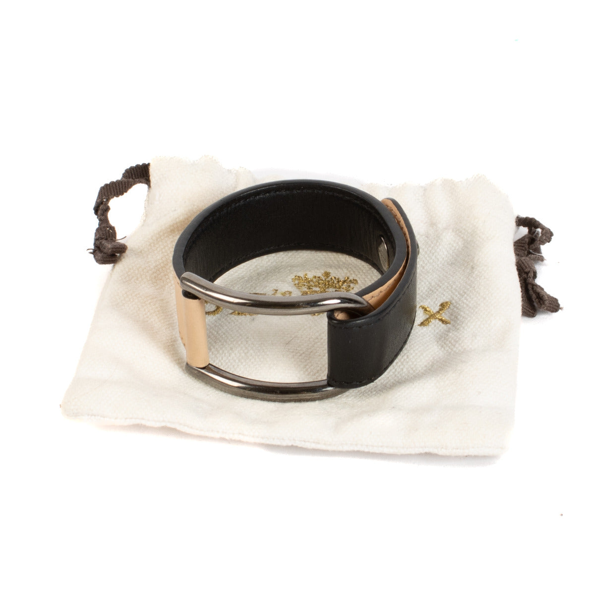 Delvaux Two-Tone Black & Nude Givry Bracelet