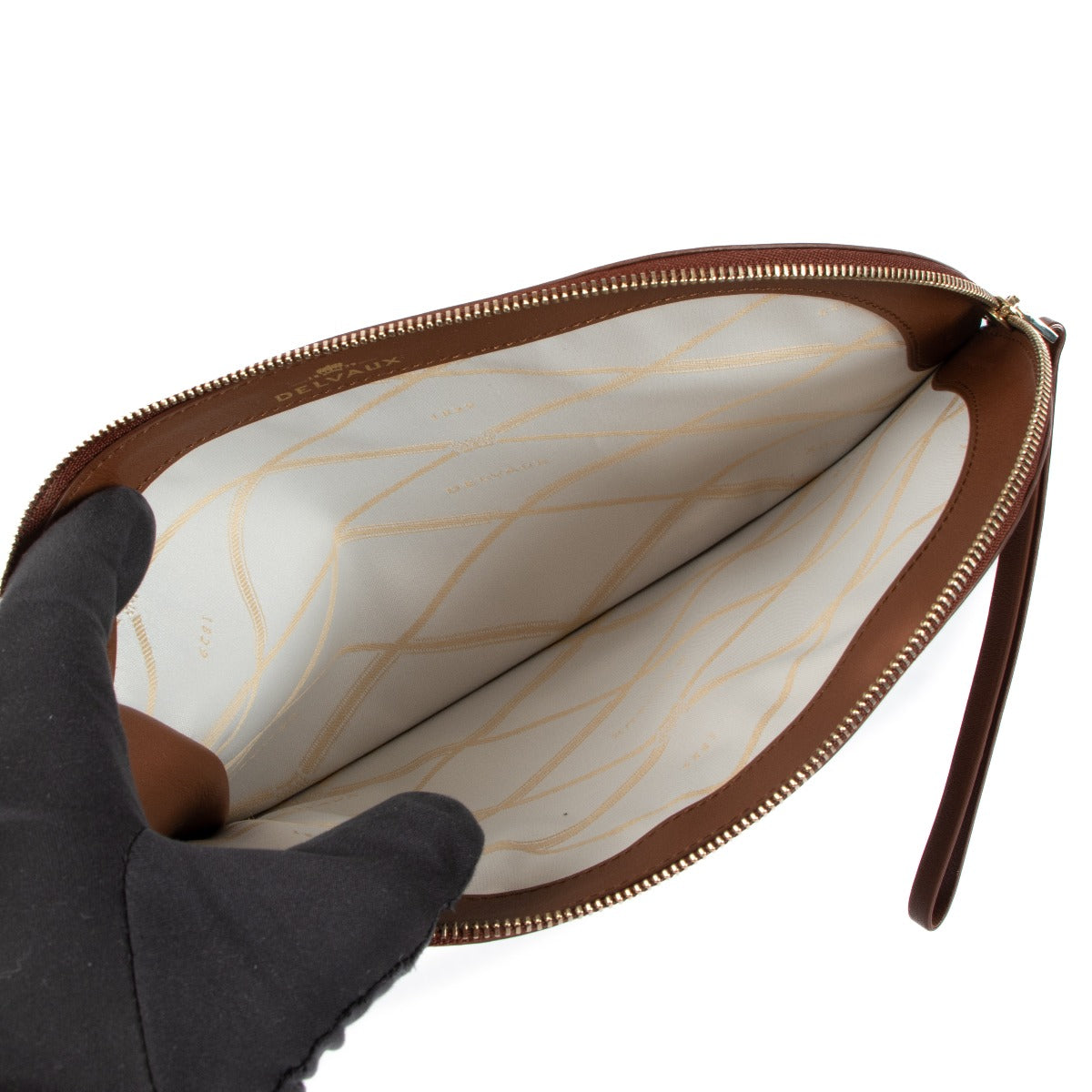Delvaux Louise Clutch Fauve Allure