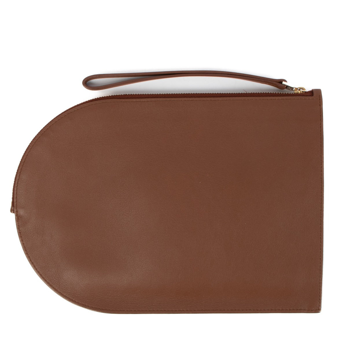 Buy an authentic Delvaux Fauve Leather Louise Clutch on LabelLov.com