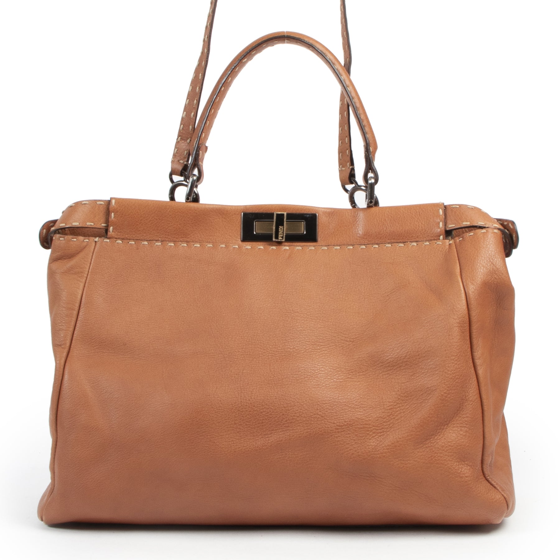 Are you looking for an authentic designer Fendi Cognac Leather Peekaboo
