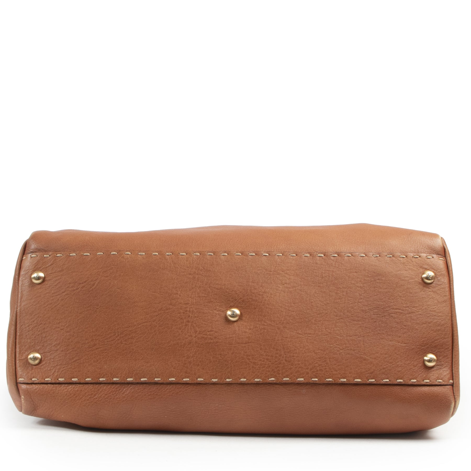 Fendi Cognac Leather Peekaboo