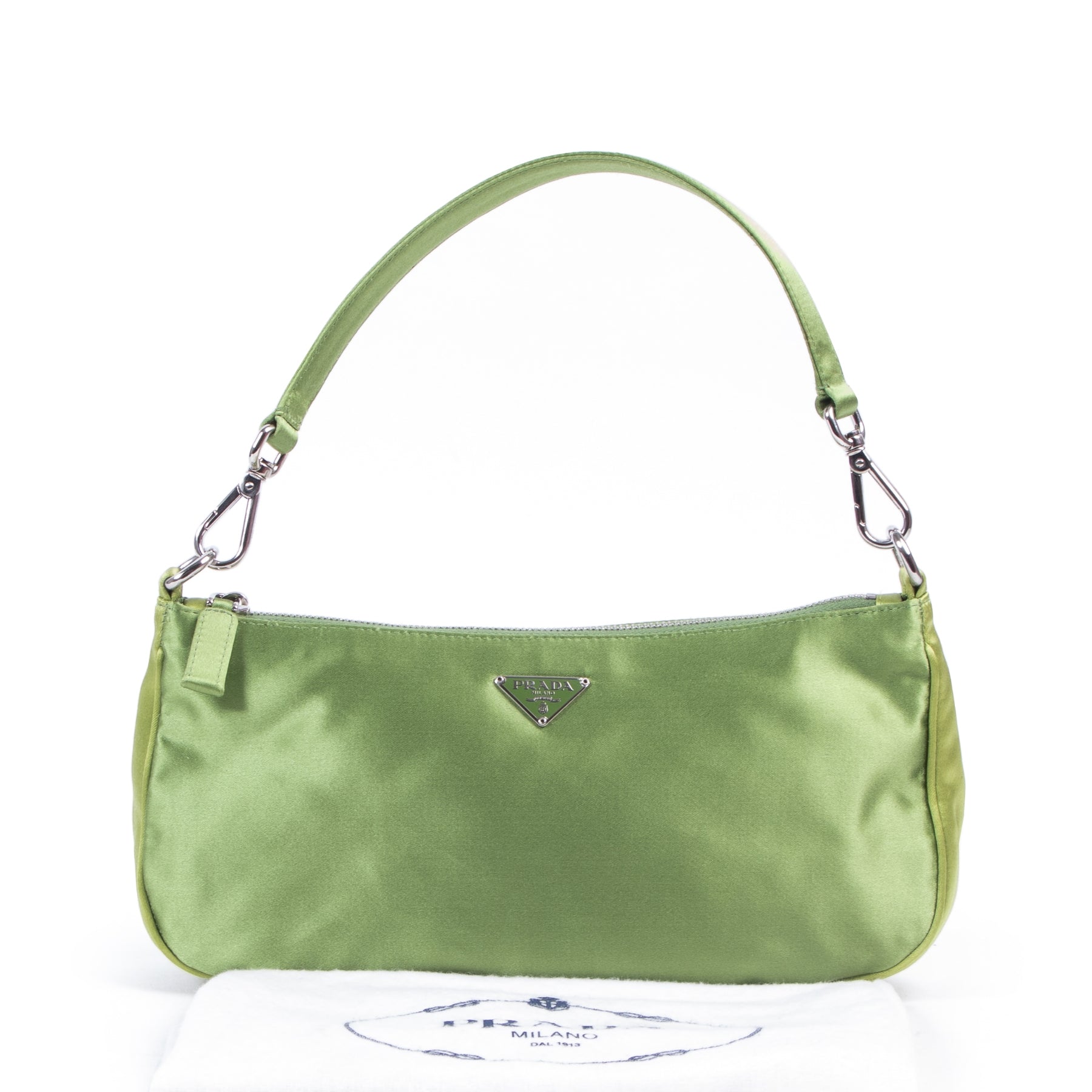 Prada Green Silk Mini Shoulder Bag