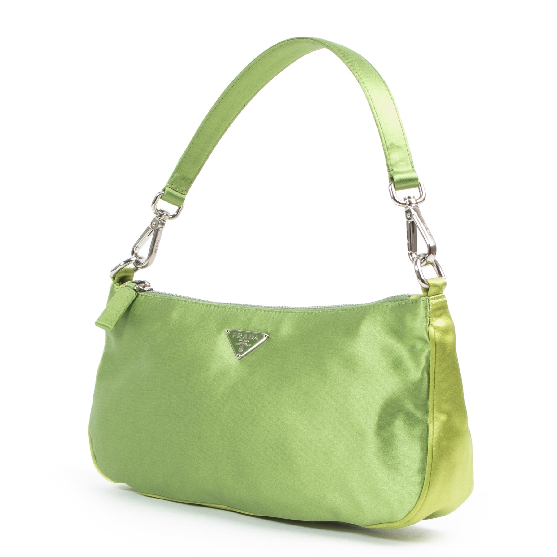 Prada Green Silk Mini Shoulder Bag