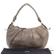 Prada Grey Shiny Chain Shoulder Bag for the best price at Labellov