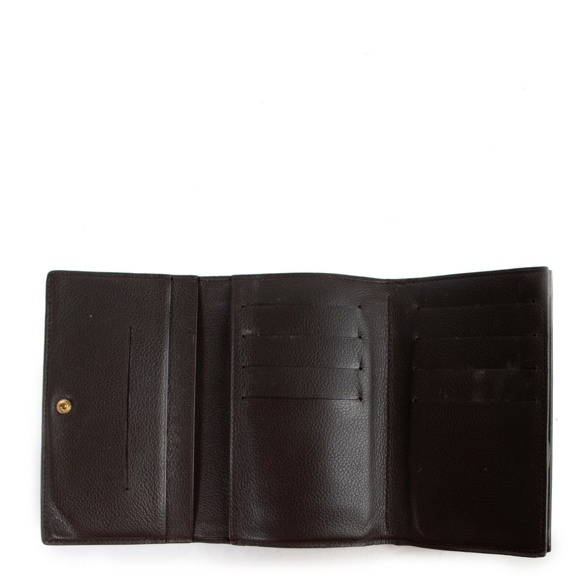 Preloved Delvaux brown leather wallet on Labellov safe site for 2nd hand luxury goods