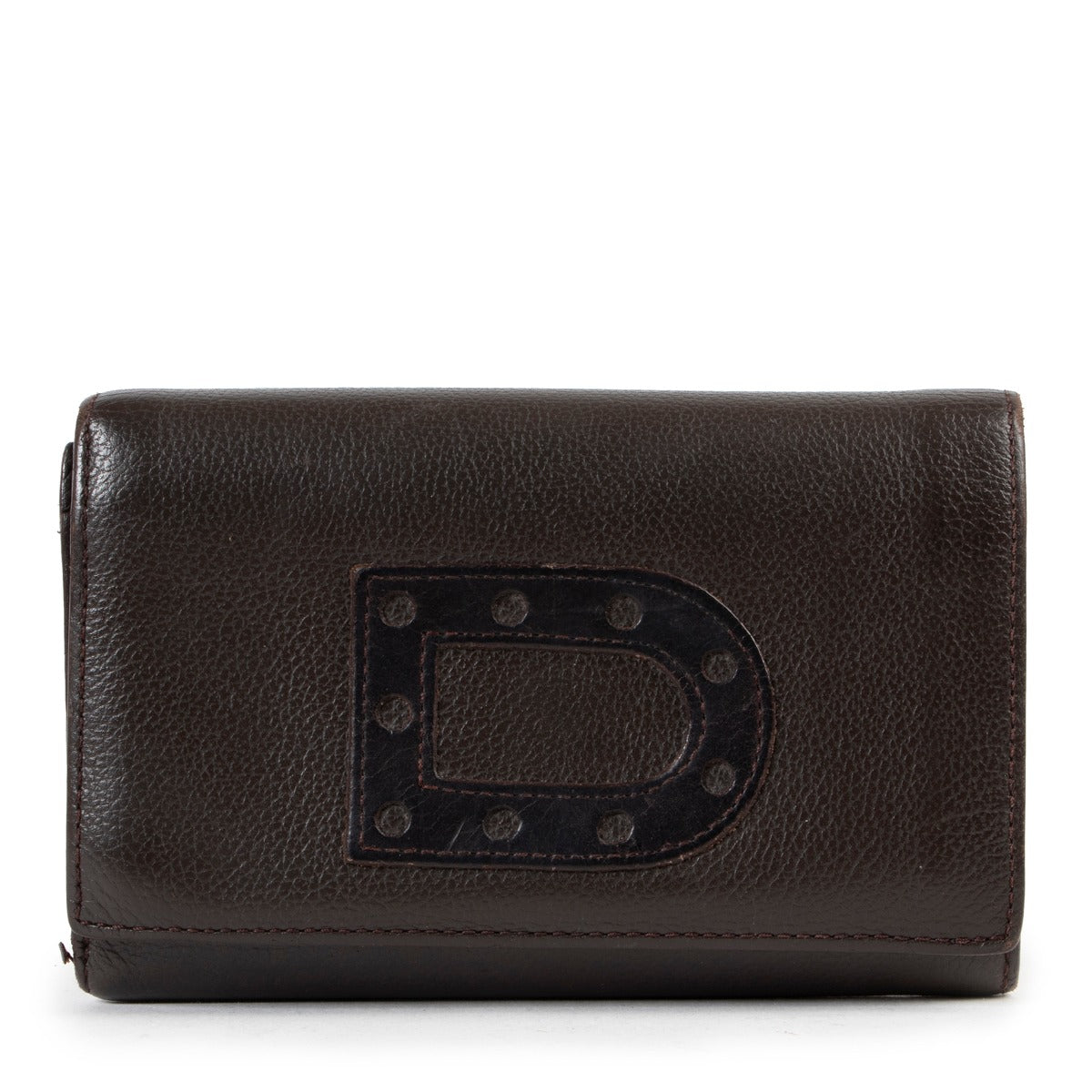 Delvaux Leather Brown Wallet in good quality and real condition on safe site
