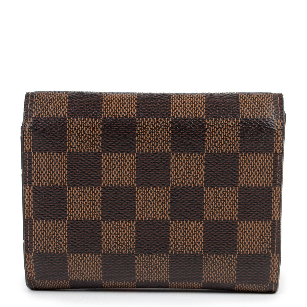 Louis Vuitton Brown Leather Damier Ebene Wallet on very safe designer site Belgium