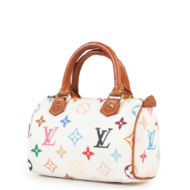 Louis Vuitton Witte Monogram Multicolor Speedy Nano/Mini HL