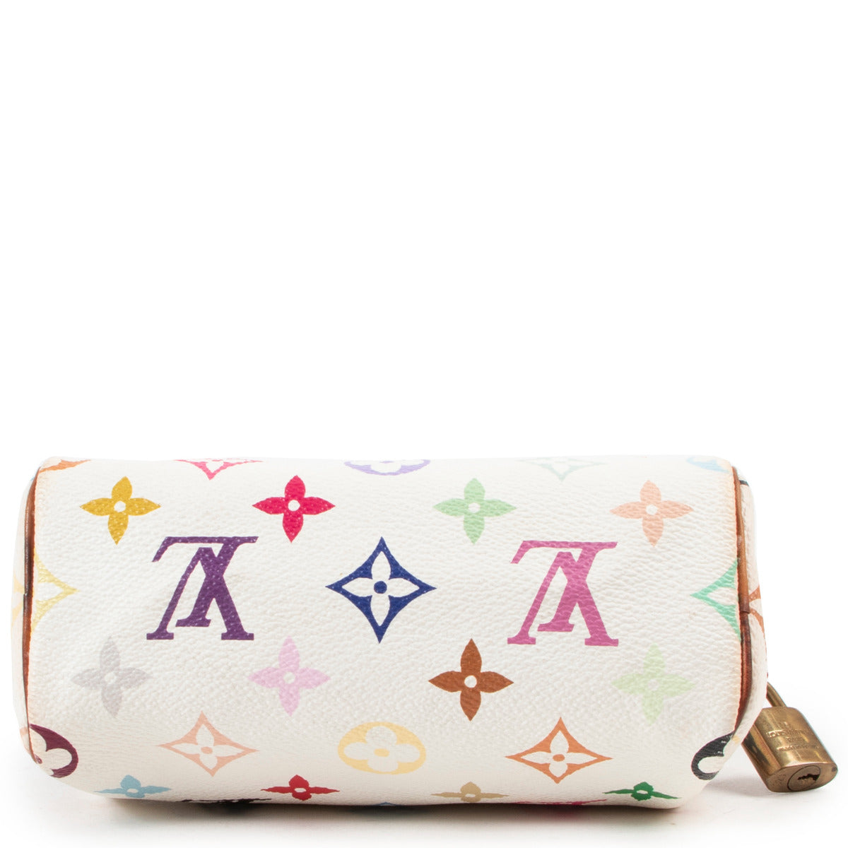 Louis Vuitton White Monogram Multicolor Speedy Nano/Mini HL