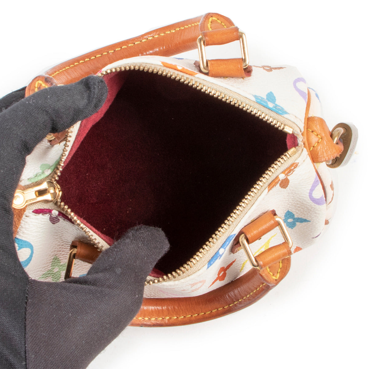 Louis Vuitton White Monogram Multicolor Speedy Nano/Mini HL