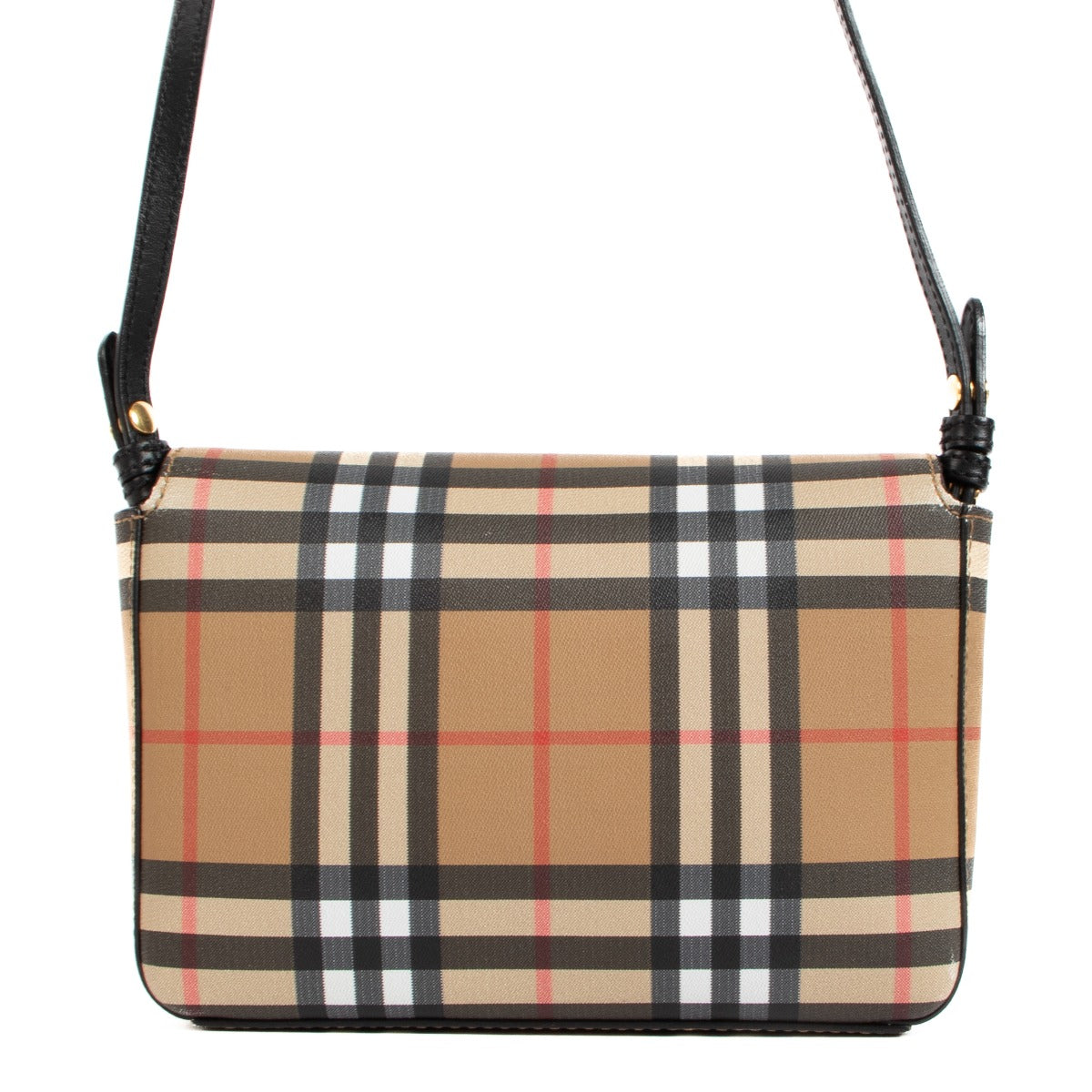 Shop safe online at Labellov in Antwerp this 100% authentic second hand Burberry Checked Canvas Shoulder Bag