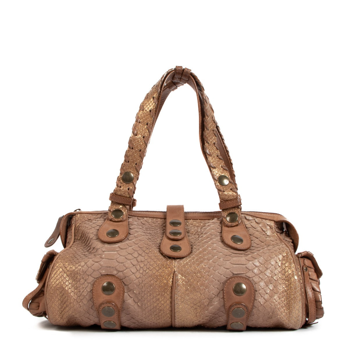 Chloé Brown Python Silverado Bag
