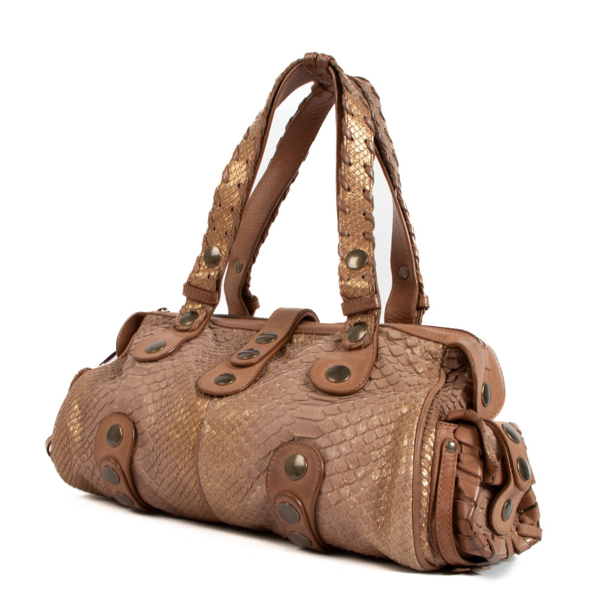 shop 100% authentic second hand Chloé Brown Python Silverado Bag on Labellov.com