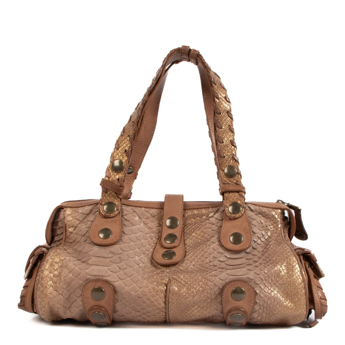 Chloé Brown Python Silverado Bag