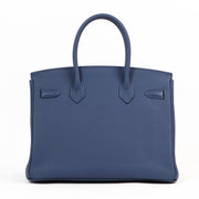 Buy safe online at labellov, this hermes birkin 30cm in blue brighton with palladium hardware. Buy and sell with labellov hermes birkin and kelly bags online