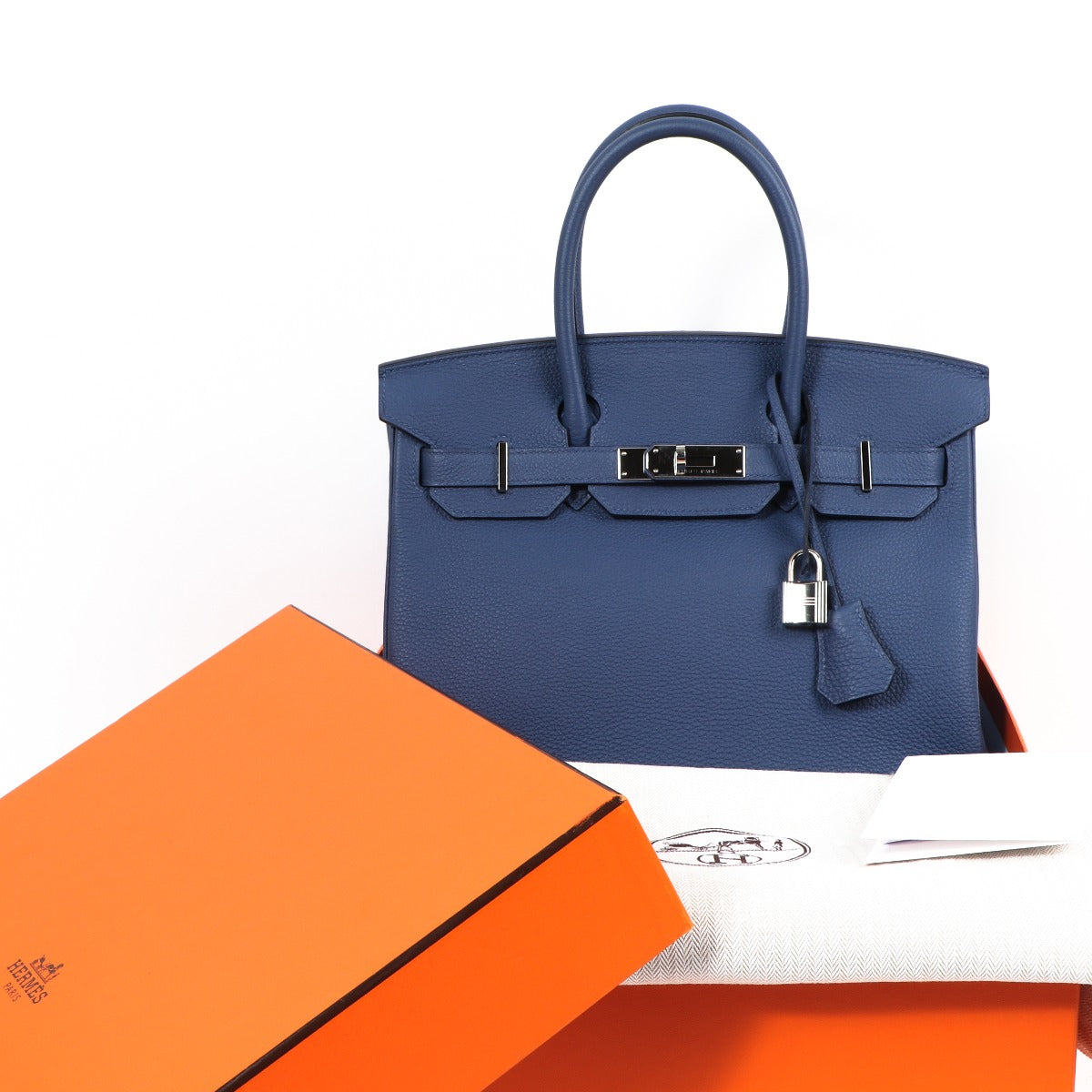 Hermès Birkin 30 Blue Brighton Togo Palladium Hardware