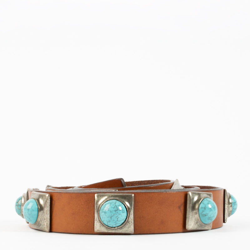 Etro Crown Me Leren Riem - Maat 95