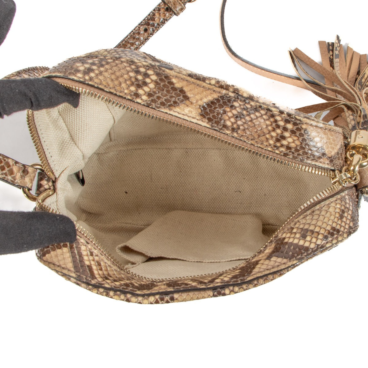 shop 100% authentic second hand Gucci Soho Disco Python Crossbody on Labellov.com