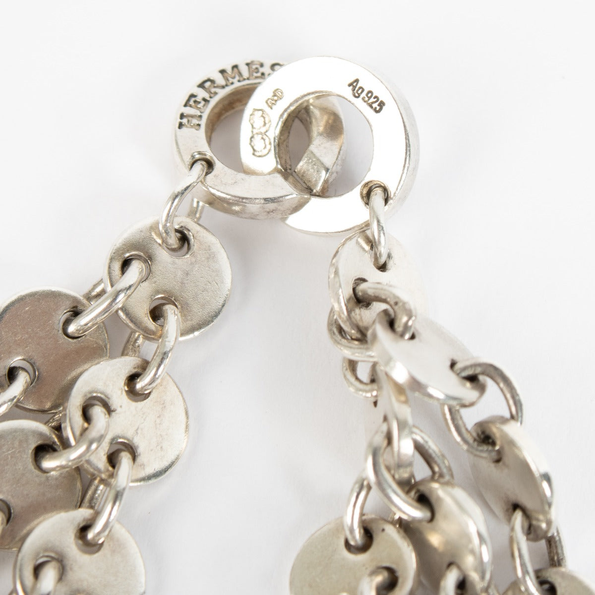 Hermès Sterling Silver Confettis 5 Rangs Necklace