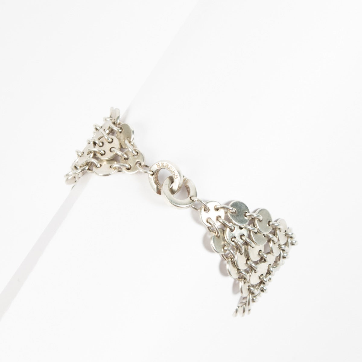 Hermès Sterling Silver Confettis 5 Rangs Bracelet