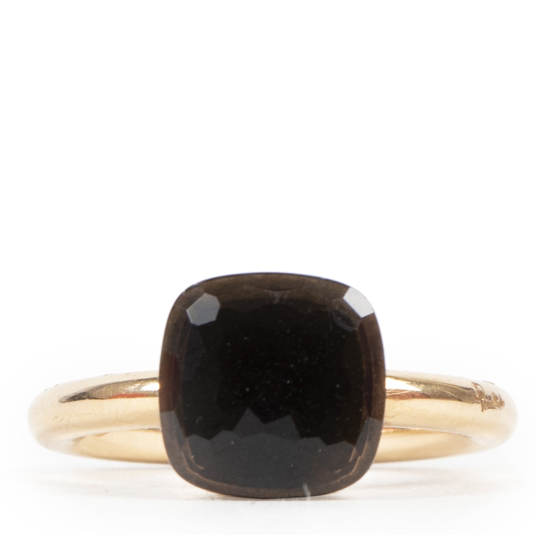 koop veilig online Pomellato Rose Gold Smoky Quartz Ring - Size 54