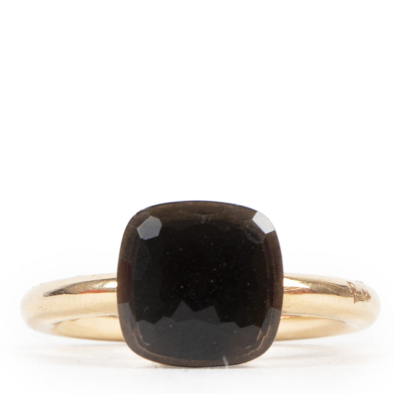 koop veilig online Pomellato Rose Gold Smoky Quartz Ring - Size 54